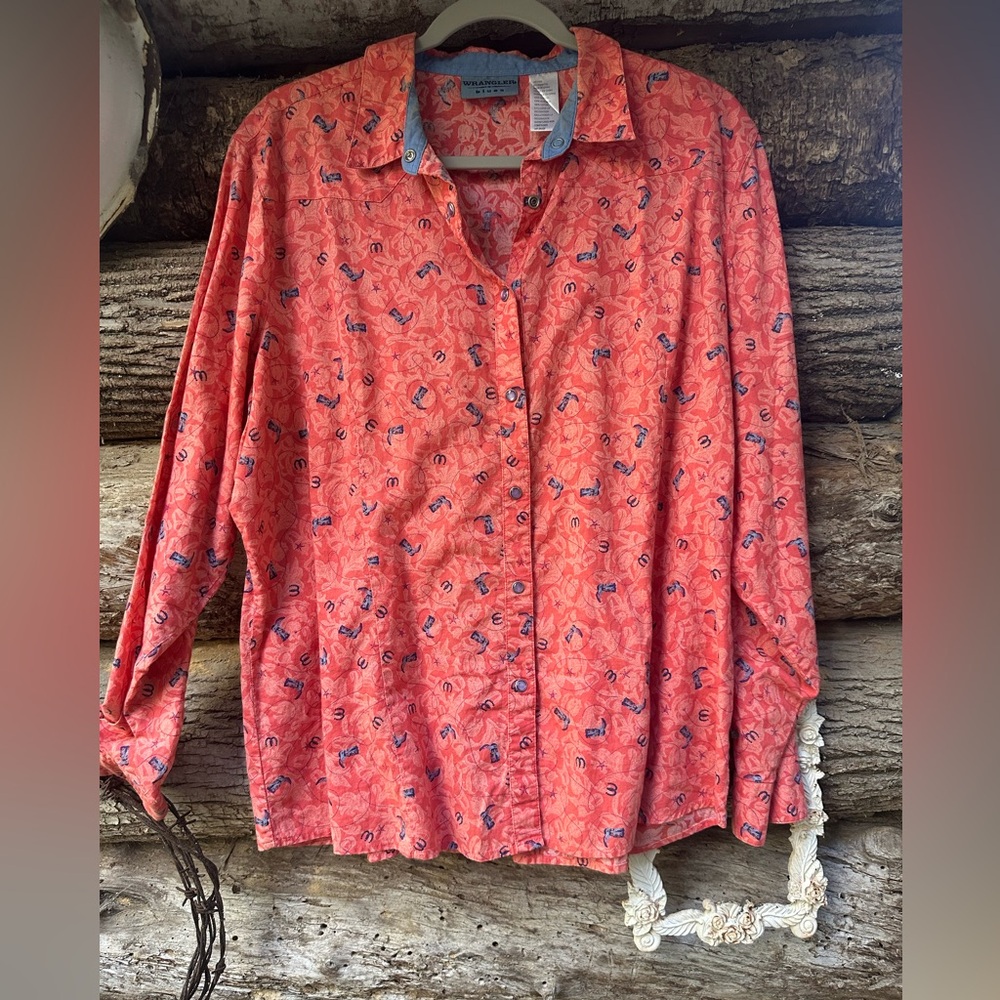 Wrangler Blues Western Pearl snap size XXL